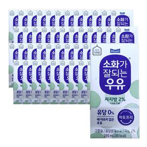 매일유업 소화가 잘되는 멸균우유 190ml 48팩 저지방 흰우유