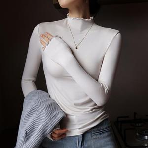 [6컬러] 보풀제로 고급 모달 프릴 디테일 목폴라