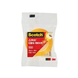 3M 스카치 다용도 테이프 550R 리필 18mmX30m 1갑 12개입 투명 테이프 다용도 학교 학원 사무용품