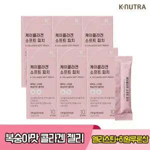 케이콜라겐 소프트피치 콜라겐 젤리 스틱 15g x 10포 6박스