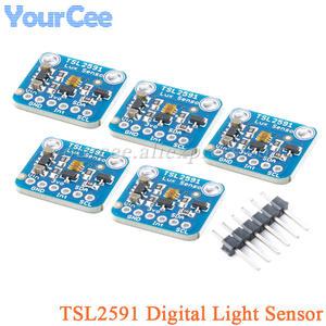 5/1pc TSL2591 고동적 디지털 광 센서 브레이크 아웃 모듈 아두이노 고 범위 Lux IR 적외선 전체 스펙트럼