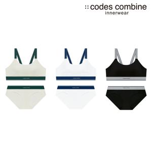 [코데즈컴바인이너웨어](강남점)컬러라인 스포츠 브라세트 3종택1 (CDWBR413+CDWBP413)