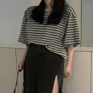 G125761_(스판)스트라이프 반팔 티셔츠