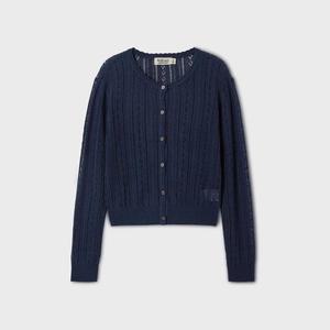 [후아유](김해점)Croche Long Sleeve Cardigan WHCKF2533F