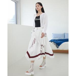 [에고이스트](광주신세계)배색 포인트 언발 라인 스커트 ER2WS565