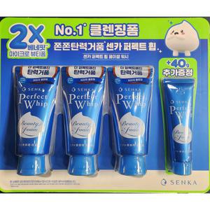 센카 퍼펙트 휩 페이셜 워시 에이 120g x 3개입+40g/클렌징제품/거품많은클렌져/센카클렌징/세안용품/건성