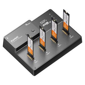 냉각 팬이 장착된 MAIWO 4 Bay M.2 NVMe SSD 도크, USB4.0 클론 복제기, 1-to-3 오프라인 및 소프트웨어 RAID 지원, 40Gbps 고속, 하위 호환 썬더볼트 4/3