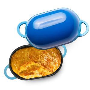로프네스트: 오리지널 브레드베이킹 더치 오븐. 2QT 커버 무쇠 효모와 사워도우 베이커. 무독성 오븐 사용 시 500F까지 안전 [카세롤 전용]