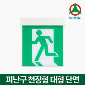 우리방재산업 천장형 피난구 유도등 대형 단면