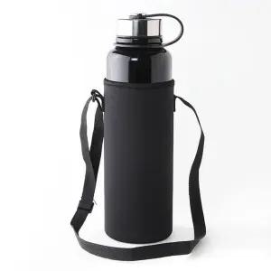 NEW 1.5L 대용량 진공 보온병 블랙 스텐 보냉물병
