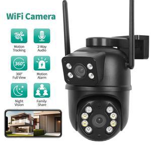 8MP 4K PTZ Wifi 카메라 듀얼 스크린 AI 인간 감지 무선 야외 IP