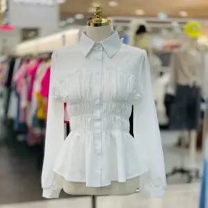[클리지]카라 스모크 밴딩 긴팔 블라우스 CP6WBL08