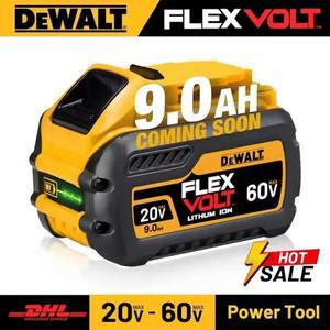 오리지널 디월트 배터리 60V 9AH DCB609 대용량 충전식 리튬 이온 배터리, 9000mAh 디월트 전동 공구 보조
