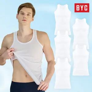 BYC 남자 에어로쉬 조끼런닝 5매세트