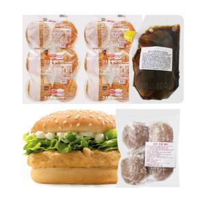 치킨버거 만들기세트 10인분 /햄버거 햄버거재료 치킨패티