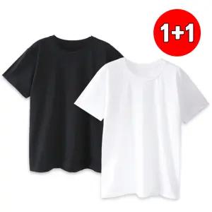 남여공용 S-XXL 면100% 반팔 무지 티셔츠 30수 빅사이즈 라운드 학생 기본 흰티