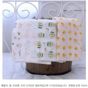 [베베원]먼지 안나는 다용도타올 영유아용 천기저귀 목욕타올 1장