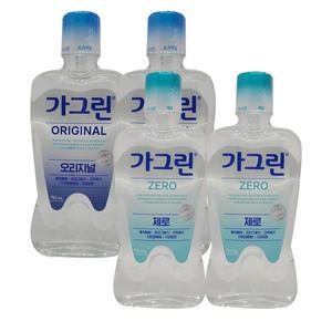 가그린 750ml 오리지널 2개+제로 2개 가글 입냄새제거 구강청결제