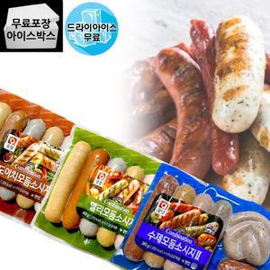 사조 오양 수제 모듬 소시지 385g (40개마다부과) 도이치 델리 3종 안주용 캠핑 소세지 구이