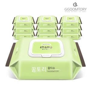 꿈토리 물티슈 뉴가득찬챔프 부드러운 저자극 아기티슈 엠보싱 10팩 100매 55평량