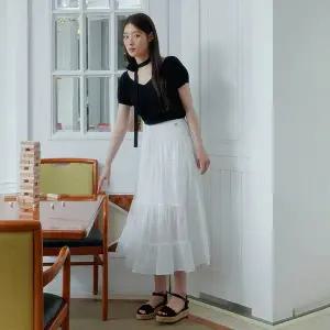 [온앤온](센텀시티점)[정채연 착용] 티어드 롱 스커트 NEW5XS618
