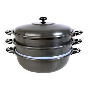 [기타]국산 3단 스텐 찜솥 경질 찜냄비 찜통 찜기 42cm