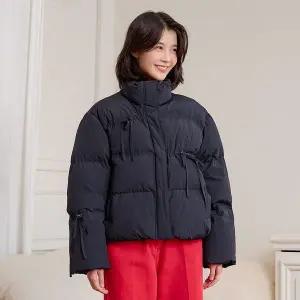 [올리브데올리브](센텀시티점)[임현주 착장] 리본 덕 다운 숏 패딩 점퍼 OP4WMA13