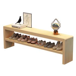 회사 신발장 현관 우드 아파트 원룸 긴 스툴 벤치 2단 - 120x20x40cm