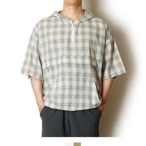 KING 반팔 체크아노락