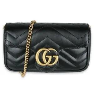 디몬트 구찌 여성 GG 마몽트 마틀라세 미니 체인백(블랙) 476433 DTDCT 1000
