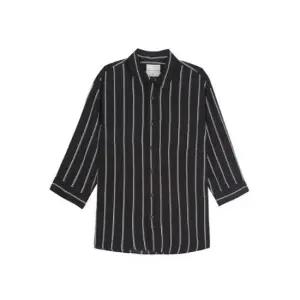 남성 7부 폴리 루즈핏 스트라이프 셔츠 T202SH230P)