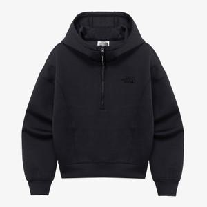 노스페이스 화이트라벨 여성 반집업 후드티셔츠 25SS 여성 스무브 후드 풀오버 NM5PR30J BLK