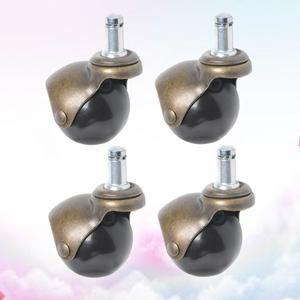 4pcs 2 청동 바퀴 회전 의자 캐스터 홈 오피스 가구 낮은 더미 CarpetCasterWheel