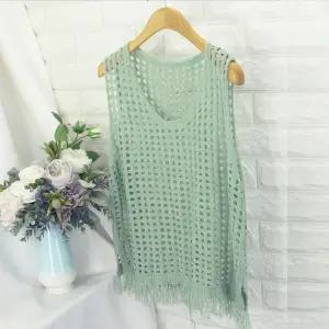 [쿨젠]nty_팡팡 레이스조끼 VOT브이넥조끼,여름조끼,배색조끼,펀칭조끼