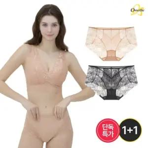 [25SS신상] 오모떼 이지업 레이스 스타일 보정 면 팬티 원쁠원 택 일
