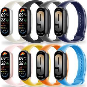 Xiaomi Mi band 8 9 용 스포츠 시계 밴드 NFC 교체 miband9/8 실리콘 팔찌 방수 스트랩 smart mi band 9 액세서리
