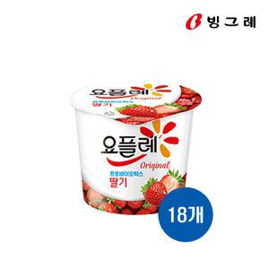 빙그레 요플레 오리지널 홈 딸기 180g 18개
