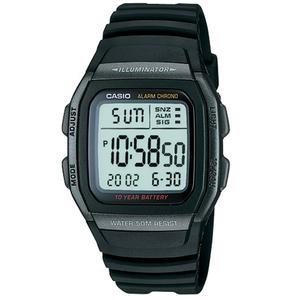 [카시오](정품) CASIO 전자시계/LED라이트/10년전지/듀얼타임 [W-96H-1B]
