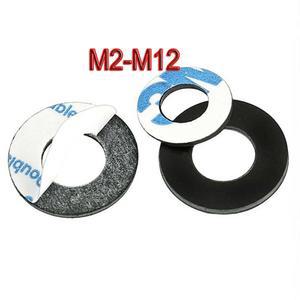 평와샤 PVC 블랙 하드 플라스틱 와셔 단면 접착 플랫 패드 절연 스페이서 M2 M3 M4 M5 M6 M8 M10 M12