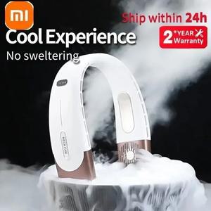 Xiaomi 6000mAh 교수형 목 팬 휴대용 에어컨 Type C USB 충전식 공기 냉각기 스포츠 5 속도