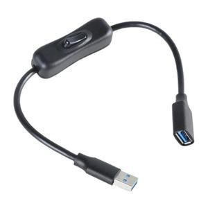 USB 케이블 A 암 익스텐션 블랙 스위치 온 오프 데이터 전송 및 코드 3.0
