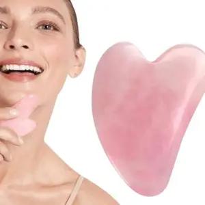 핑크 하트 얼굴 페이스 괄사 바디 림프순환 마사지