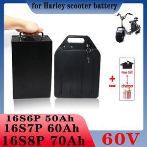 Citycoco 스쿠터 자전거용  전기 바이크 오토바이 방수 리튬 배터리 18650 셀 60V 50ah 300-1800W