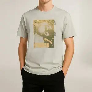 매장정품 푸마 PUMA 그래픽 포토프린트 남성 반팔티 아이보리 68483687 1288006