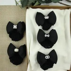 진주 큐빅 리본 간호사 승무원 면접 올림머리 머리망 (8878067)