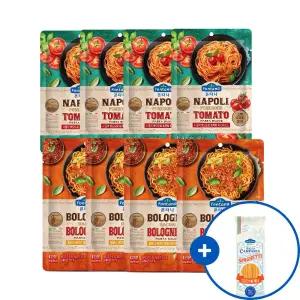 [내일도착] 폰타나 파우치 파스타소스 8봉 (뽀모도로 x4 + 볼로네제x4)+파스타면250g
