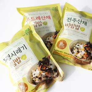 [롯데백화점]친환경팔도 간편 비빔밥 나물3종 골라담기 (무청시래기/곤드래/산채비빔)x3