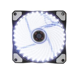 120MM 컴퓨터 화이트 33 LED 쿨러 PC 케이스 저소음 튜닝 냉각 쿨링팬 메인보드 파워전원 연결 교체용