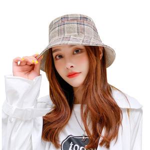 모카티 양면 버킷햇_체크 / 벙거지모자