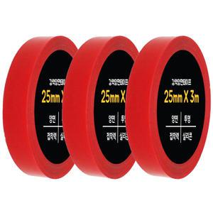 iQIHAN 다다 강력 실리콘 양면테이프 25mm, 3m, 3입, 1개